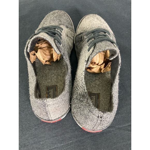 Woolrich Men's Low Top Sneakers Gray Ombre Wool Lace Up Shoes Size 11 - Picture 9 of 13